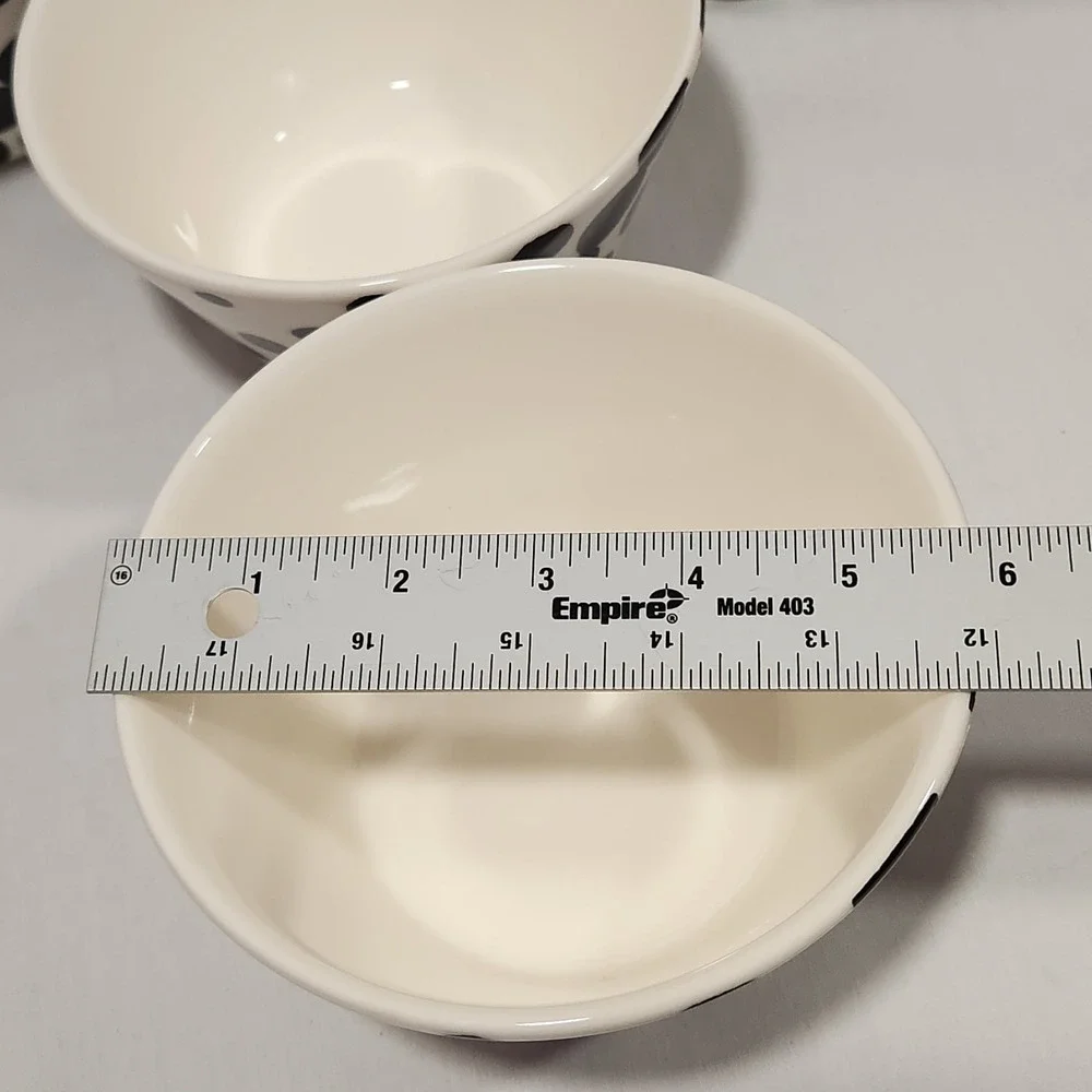 LOT‎ OF 4 Pier 1 KATE Polka Dots ~ Bowls ~ Portugal ~ NEW/NWT Discontinued